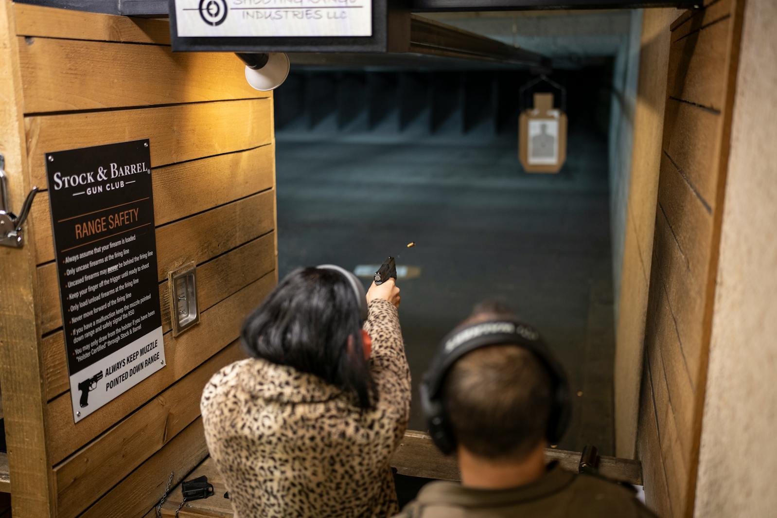 Priscilla Wilson learns to shoot a Glock 42 as she tries a variety of guns at Stock & Barrel Gun Club in Eagan on Feb. 10.