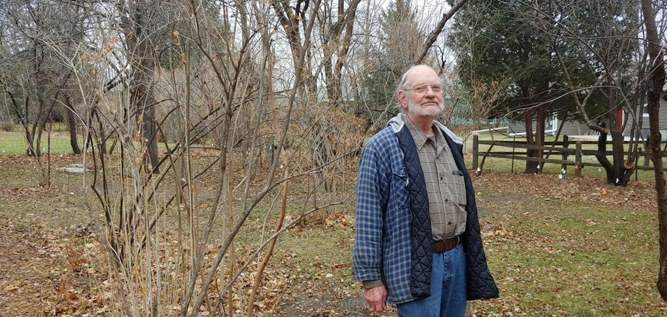 Ed Borchardt, a retired college professor, has been ordered by the city of North Mankato to clean up "rank growth" on his property. Borchardt said he maintains a variety of plants to support insects, birds and wildlife.