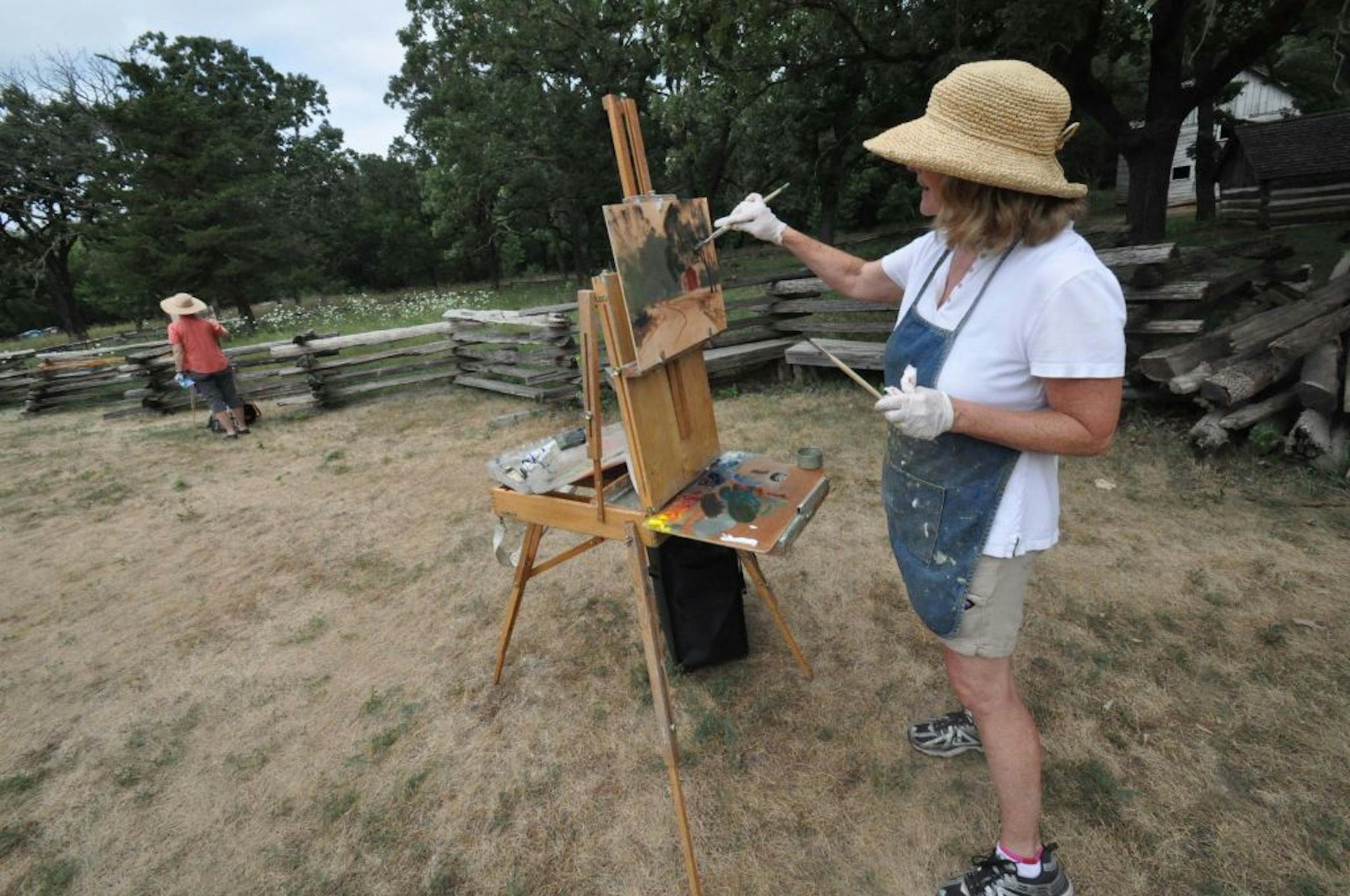 Diane LaMere of Plymouth painted at The Landing, a heritage park on the Minnesota River.