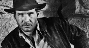 Harrison Ford starred as archaeologist Indiana Jones in the spectacular adventure film "Raiders of the Lost Ark."