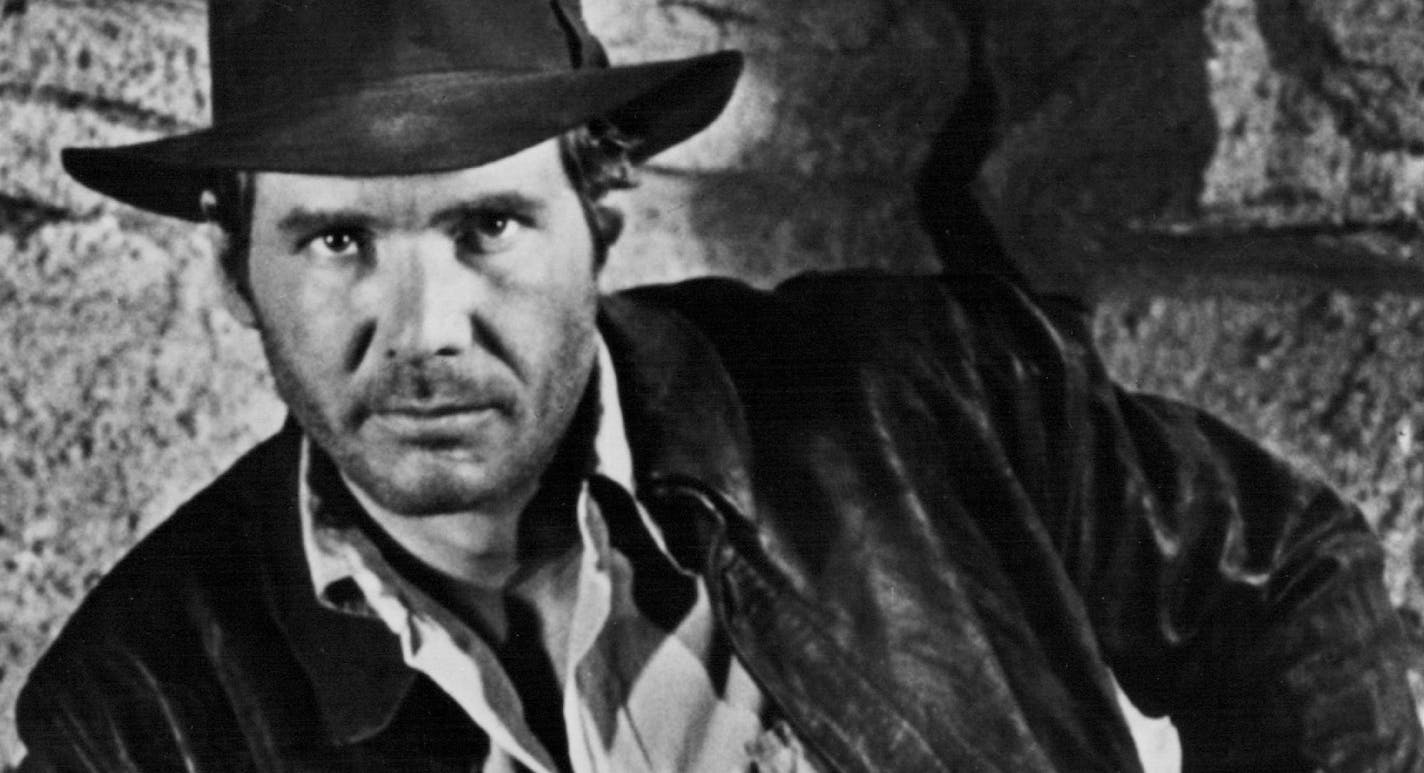 Harrison Ford starred as archaeologist Indiana Jones in the spectacular adventure film "Raiders of the Lost Ark."