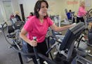 Sandy Foley of Minnetonka worked out on the elliptical at Welcyon. Foley is 50 years old. ] Joey McLeister,Special to the Star Tribune,Edina,MN Januar