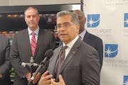 Xavier Becerra, secretary of the U.S. Department of Health and Human Services, spoke at a Minneapolis news conference in July.