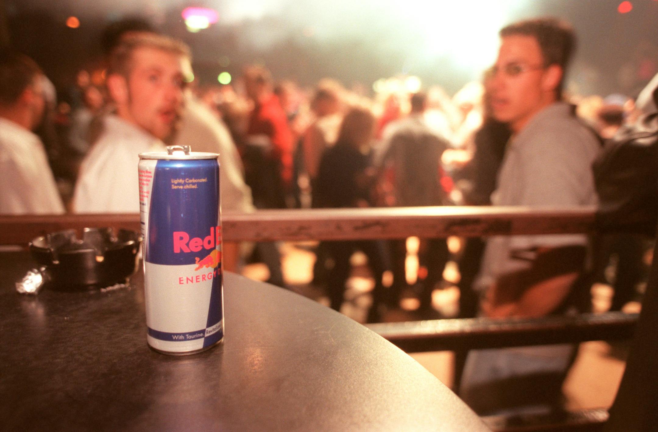 Energy drinks are almost as popular as alcohol at some clubs.