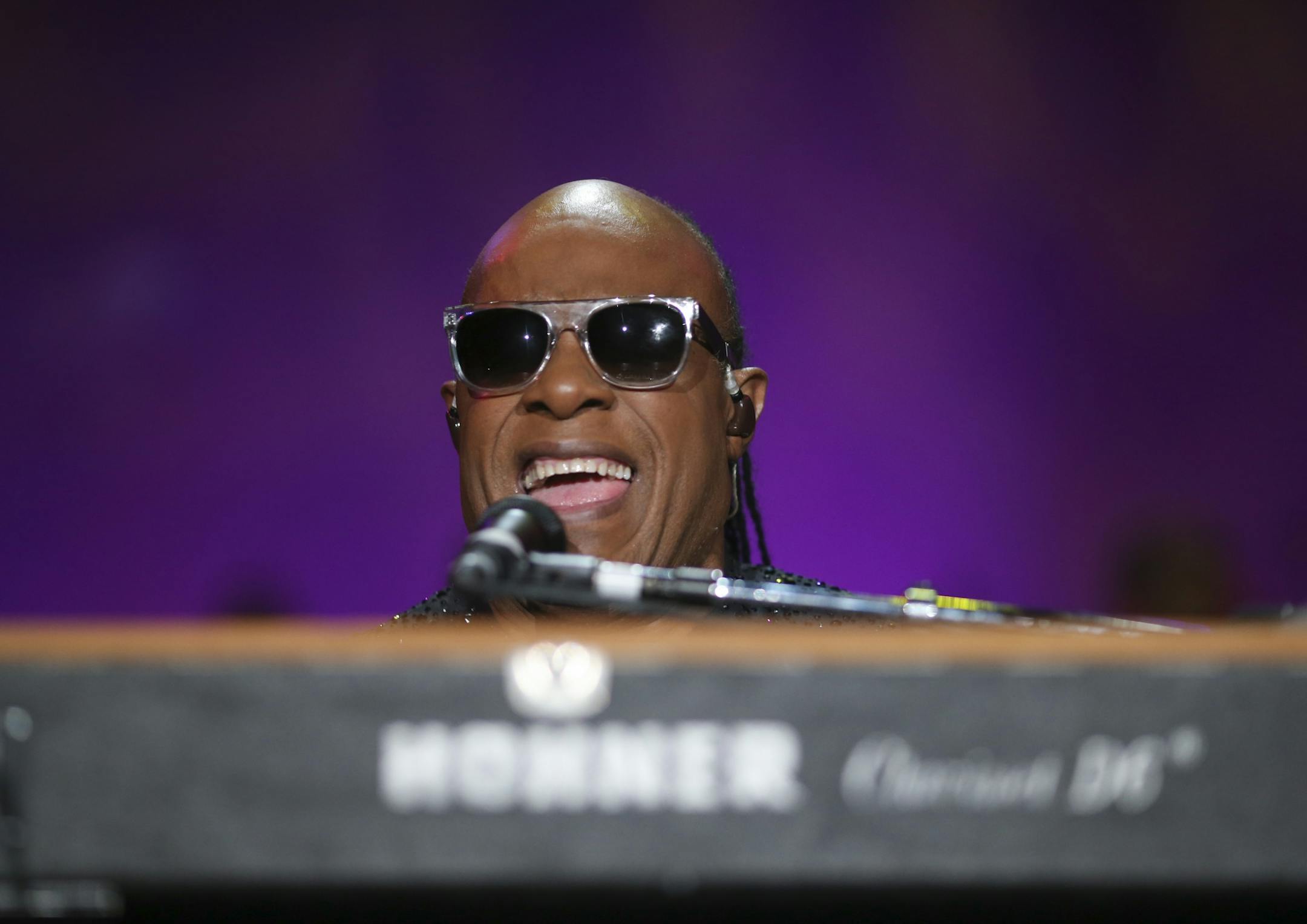 Stevie Wonder began with the first cut on the album, "Love's in Need of Love Today" Sunday night at Target Center.