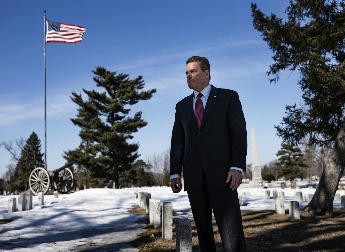 "There's a lot of money that goes out the door. It's a 140-acre garden to take care of, it you will," said Bill McReavy, shown at the veterans section of Crystal Lake Cemetery in Minneapolis.