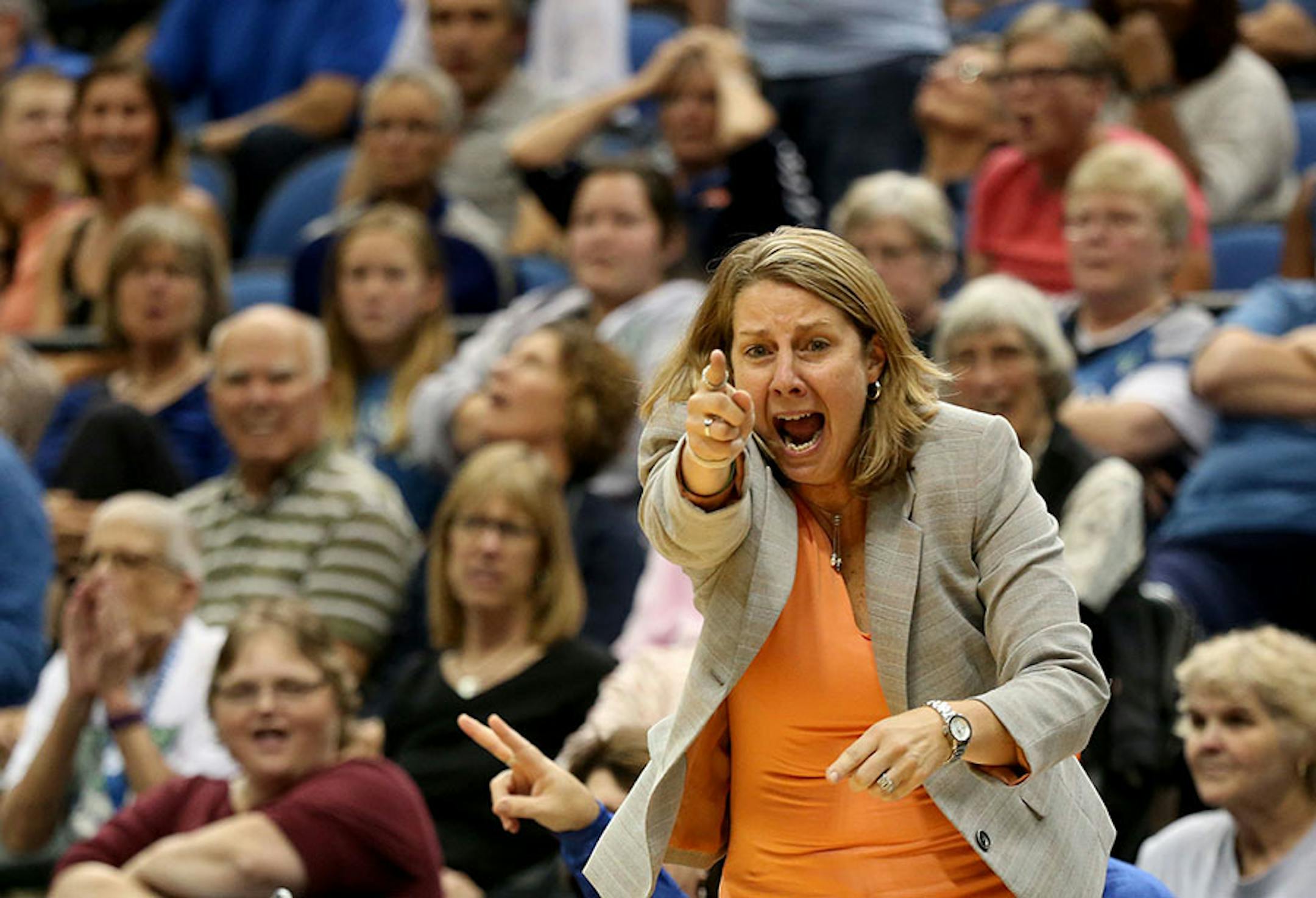 Lynx head coach Cheryl Reeve screamed at the referees about not calling fouls during the first half. Reeve was called for a technical.