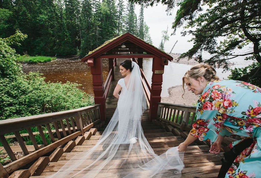 Michelle Tessier was married at Lutsen Lodge in 2018.