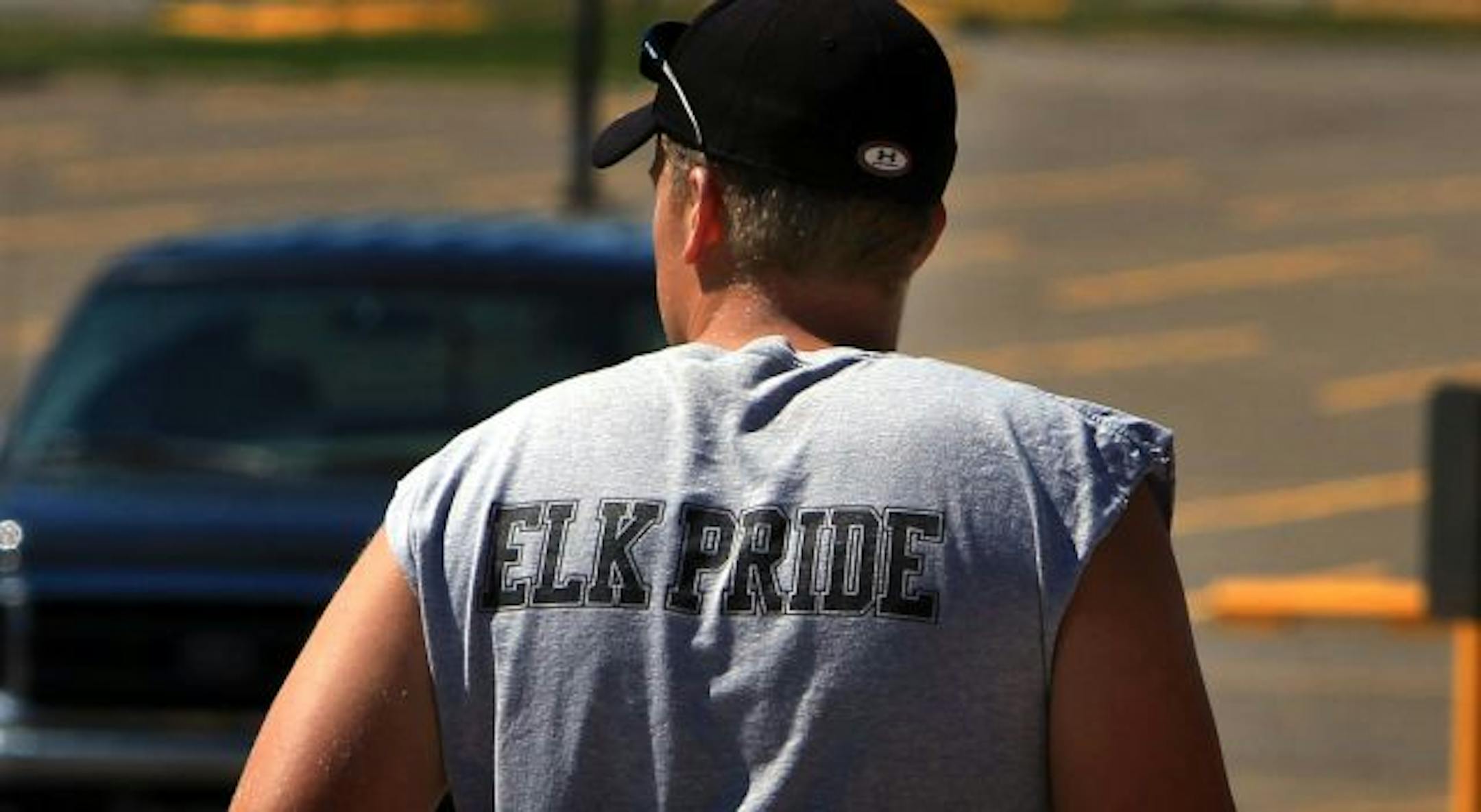 A youth left Elk River High School wearing a t-shirt that read, �Elk Pride.�