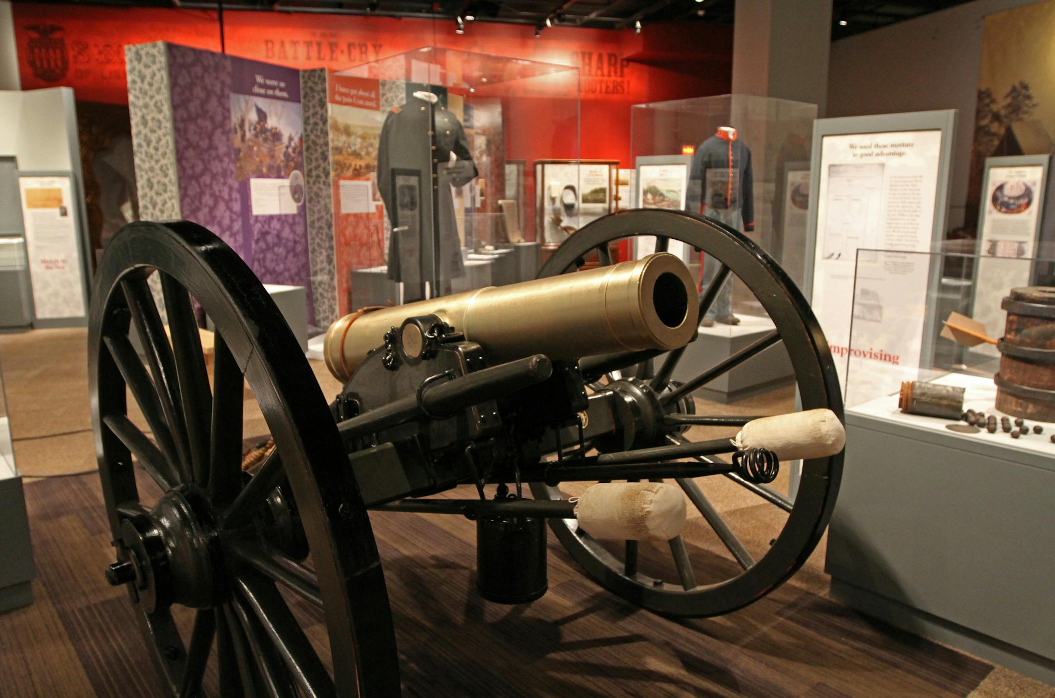 Civil War cannon, part of the new Civil War Exhibit opening at the Minnesota History Center on March 2, 2013. Photographed on 2/15/13.] Bruce Bisping/Star Tribune bbisping@startribune.com