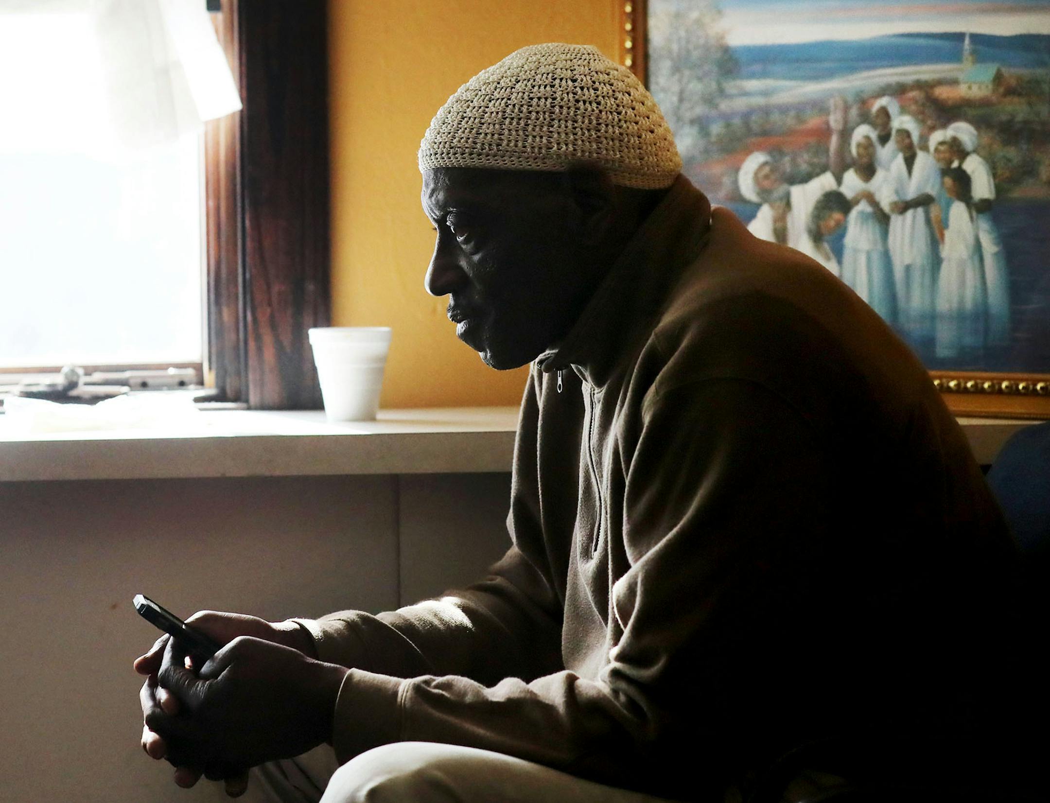 Two years after his release from prison following a 23-year stint in seven federal penitentiaries on weapons and drug-related charges, Sharif Willis, 67, is back in Minneapolis. Willis admits to having lived the life of a gang member and now believes his life must be about penance and education. “If I spend the rest of my life making up for what I’ve done, it isn’t enough,” he says. He was photographed during an interview Wednesday, Feb. 27, 2019, at New Salem Mission