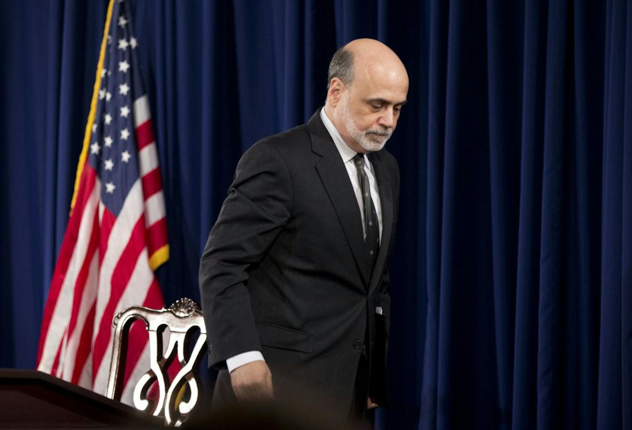 Federal Reserve Chairman Ben Bernanke left a news conference Thursday in Washington after the Federal Open Market Committee meeting. The Fed said it will spend $40 billion a month to buy mortgage bonds for as long as it deems necessary.