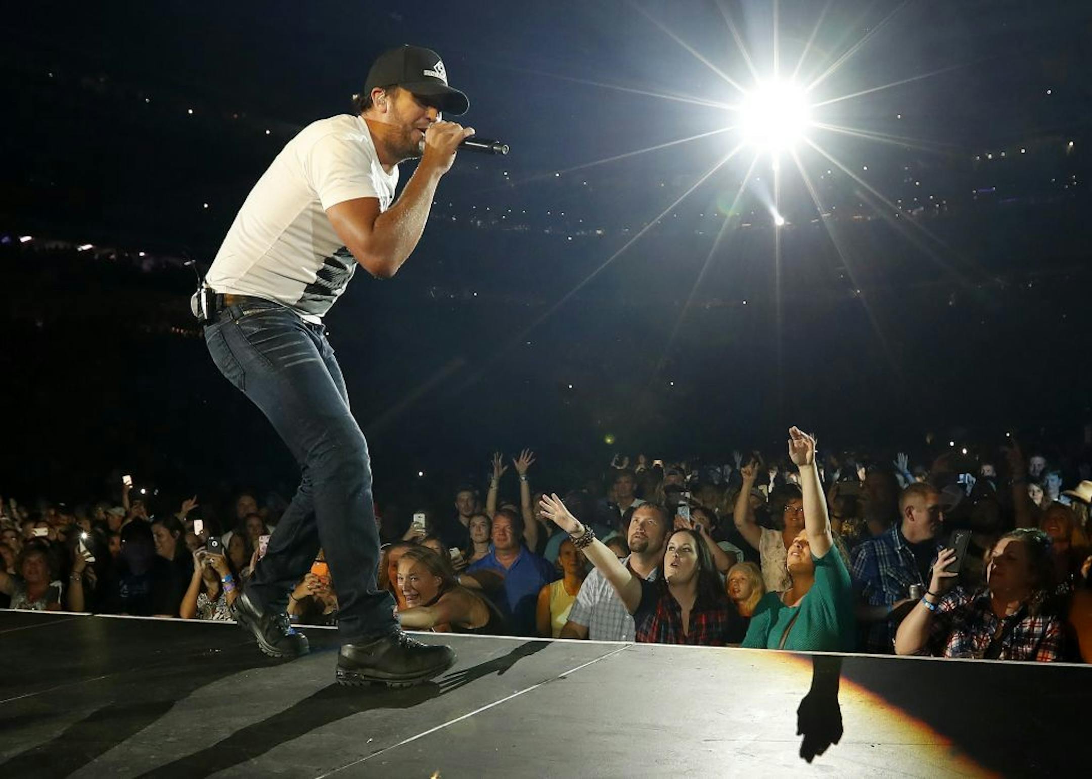 Luke Bryan performs Saturday at Target Field.