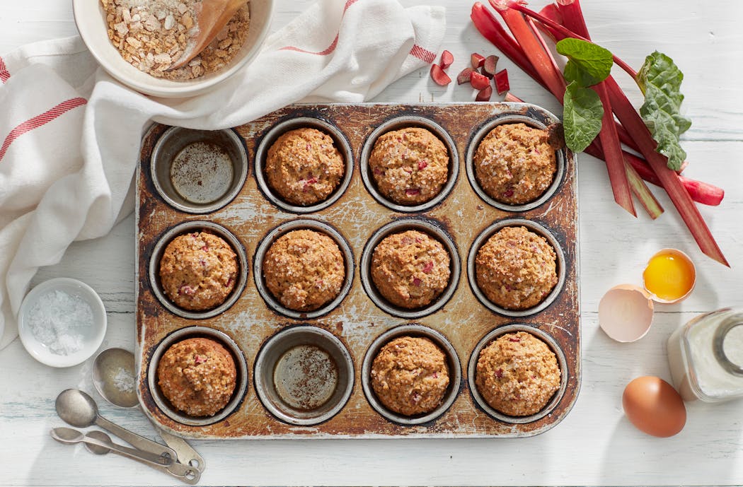 Rhubarb graham muffins from Kim Ode.