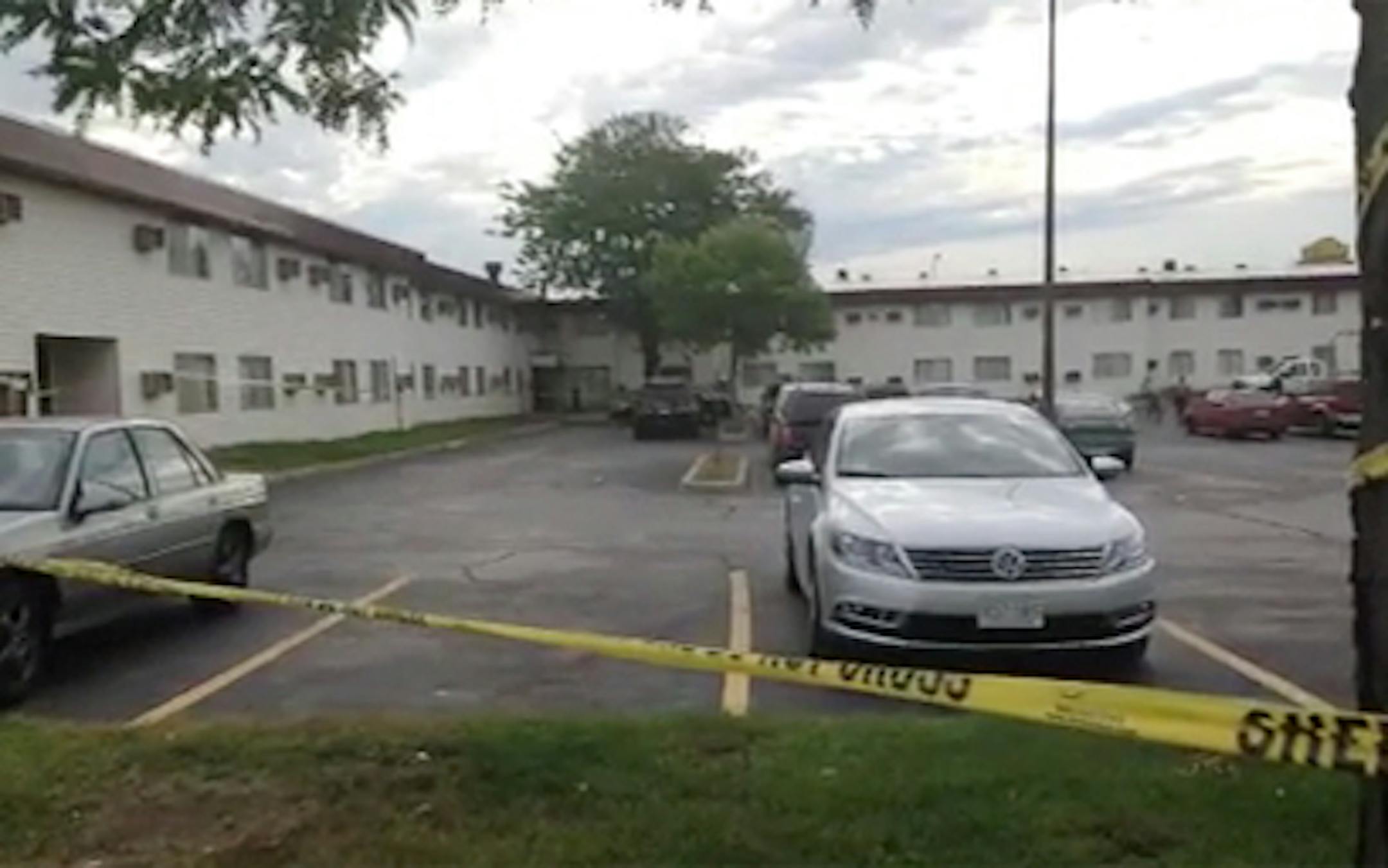 A man was found shot to death outside a Brooklyn Center hotel early Thursday, his last gasps taken as he pounded on a door near the parking lot.