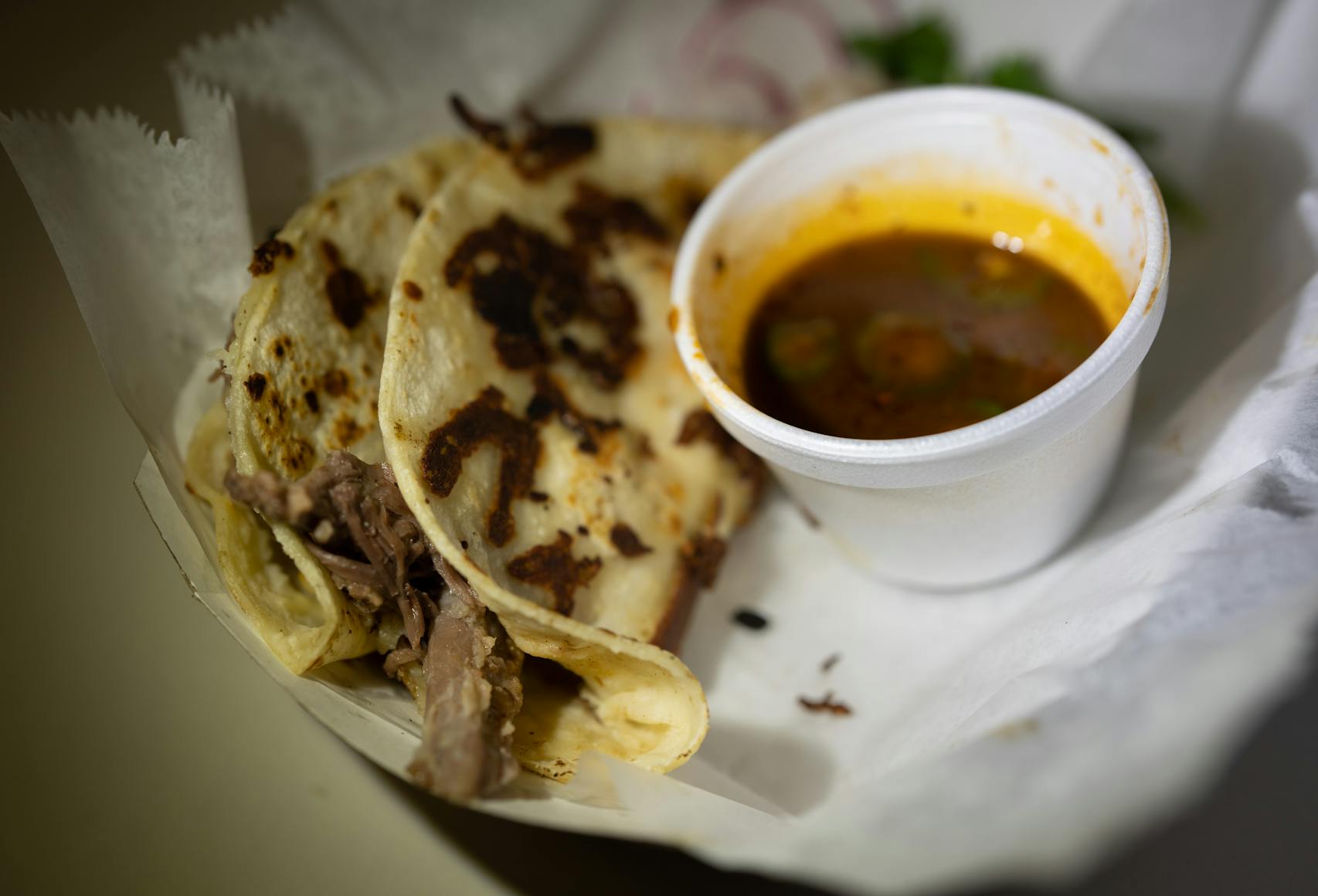 Tacos Birria from Tejas Express. New foods at the Minnesota State Fair photographed on Thursday, Aug. 25, 2022 in Falcon Heights, Minn. ] RENEE JONES SCHNEIDER • renee.jones@startribune.com