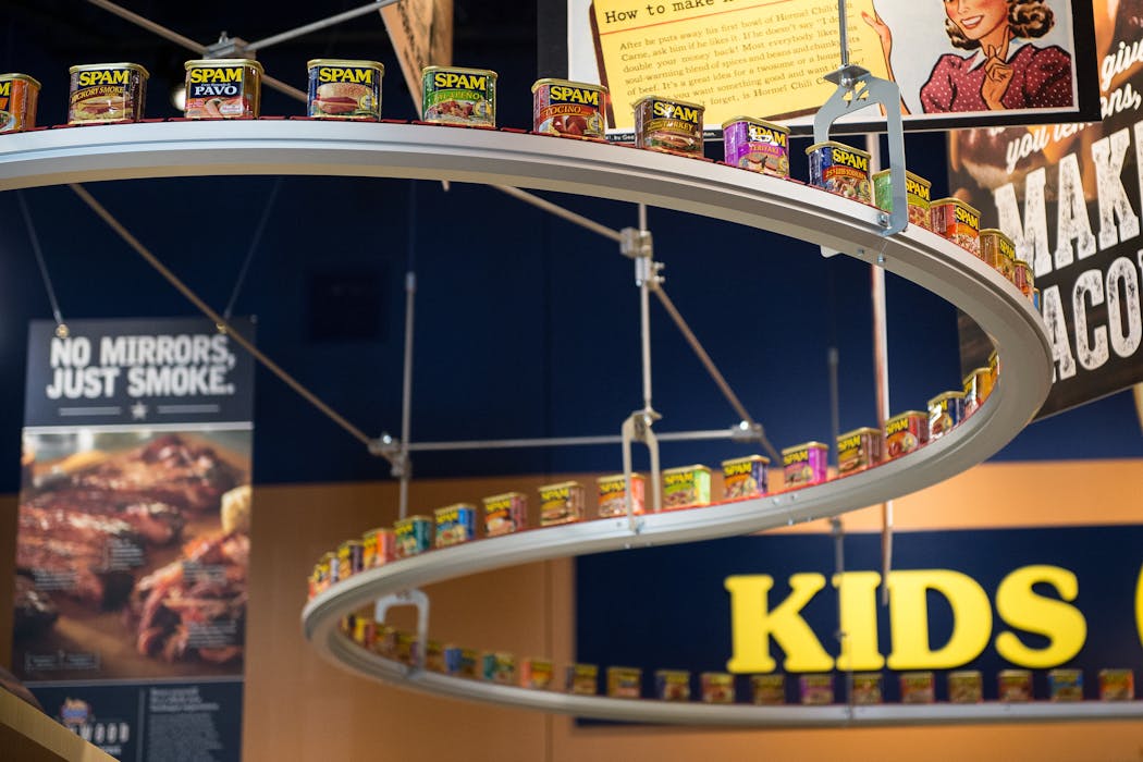 A 390-foot long conveyer belt carried spam throughout the Spam Museum in 2016.