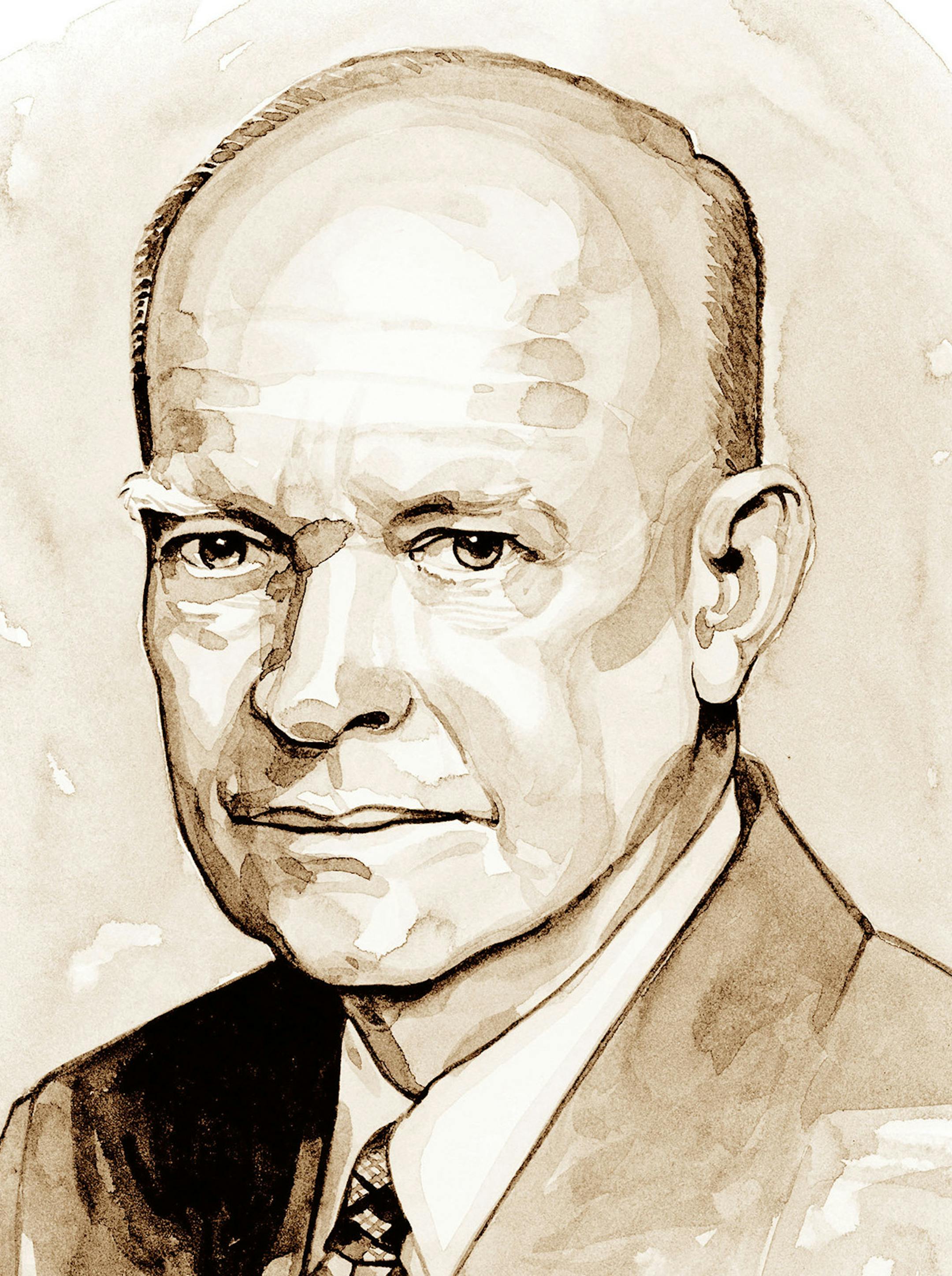 300 dpi Rick Tuma portrait of Dwight David Eisenhower, a U.S. president. Chicago Tribune 2013<p> dwight david eisenhower dwight d eisenhower ike; krtnational national; krt; krtcampus campus; mctillustration; 01028000; ACE; krtculture culture; krthistory history; 11000000; 11006004; 11006005; 11006006; defense; executive branch; head of state; krtgovernment government; krtpolitics politics; krtuspolitics; national government; POL; tb contributed; krtnamer north america; u.s. us united states; USA
