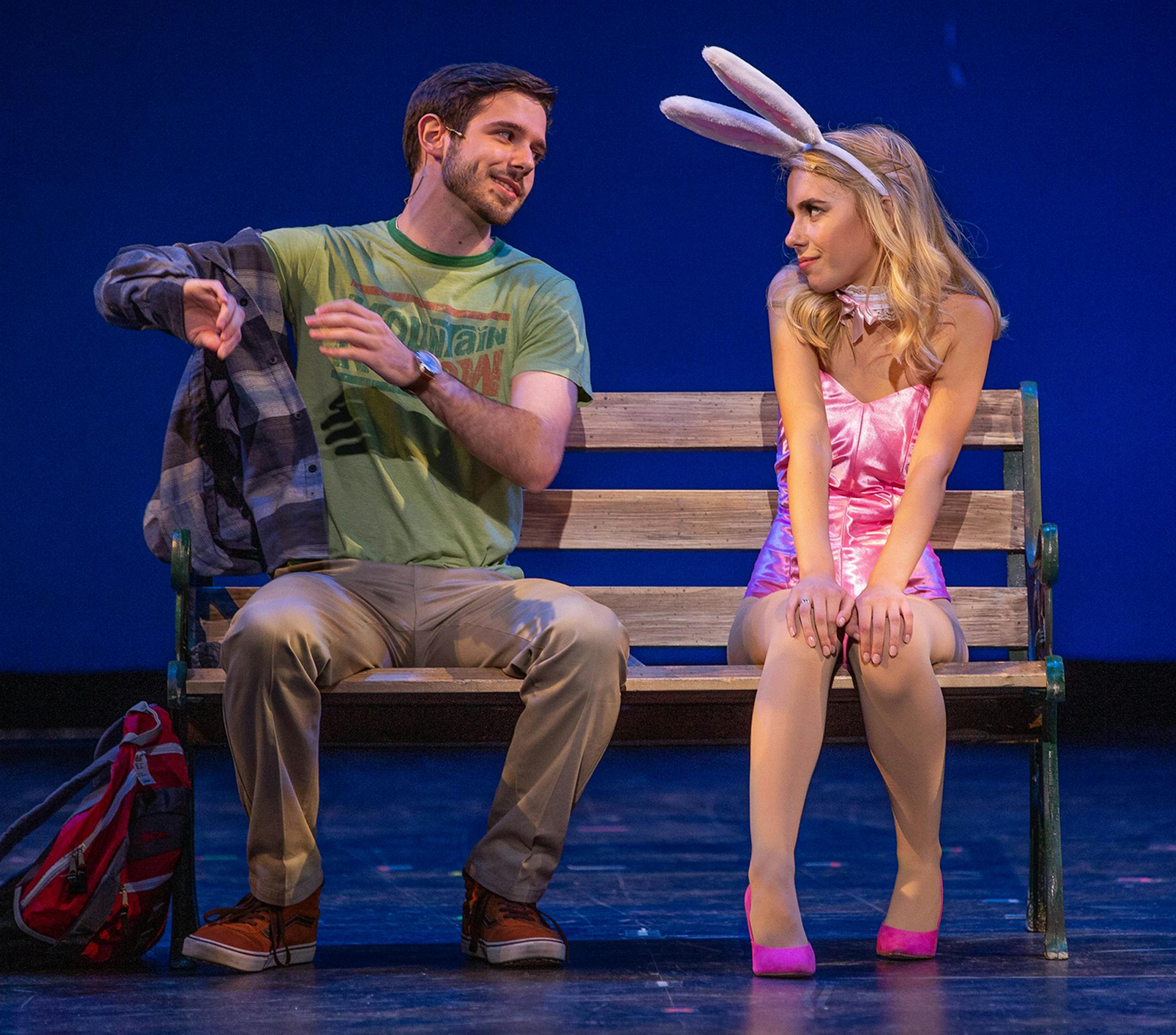 Devon Cox credit Benjamin Rubenstein and Angela Steele in "Legally Blonde" at Bloomington's Artistry.