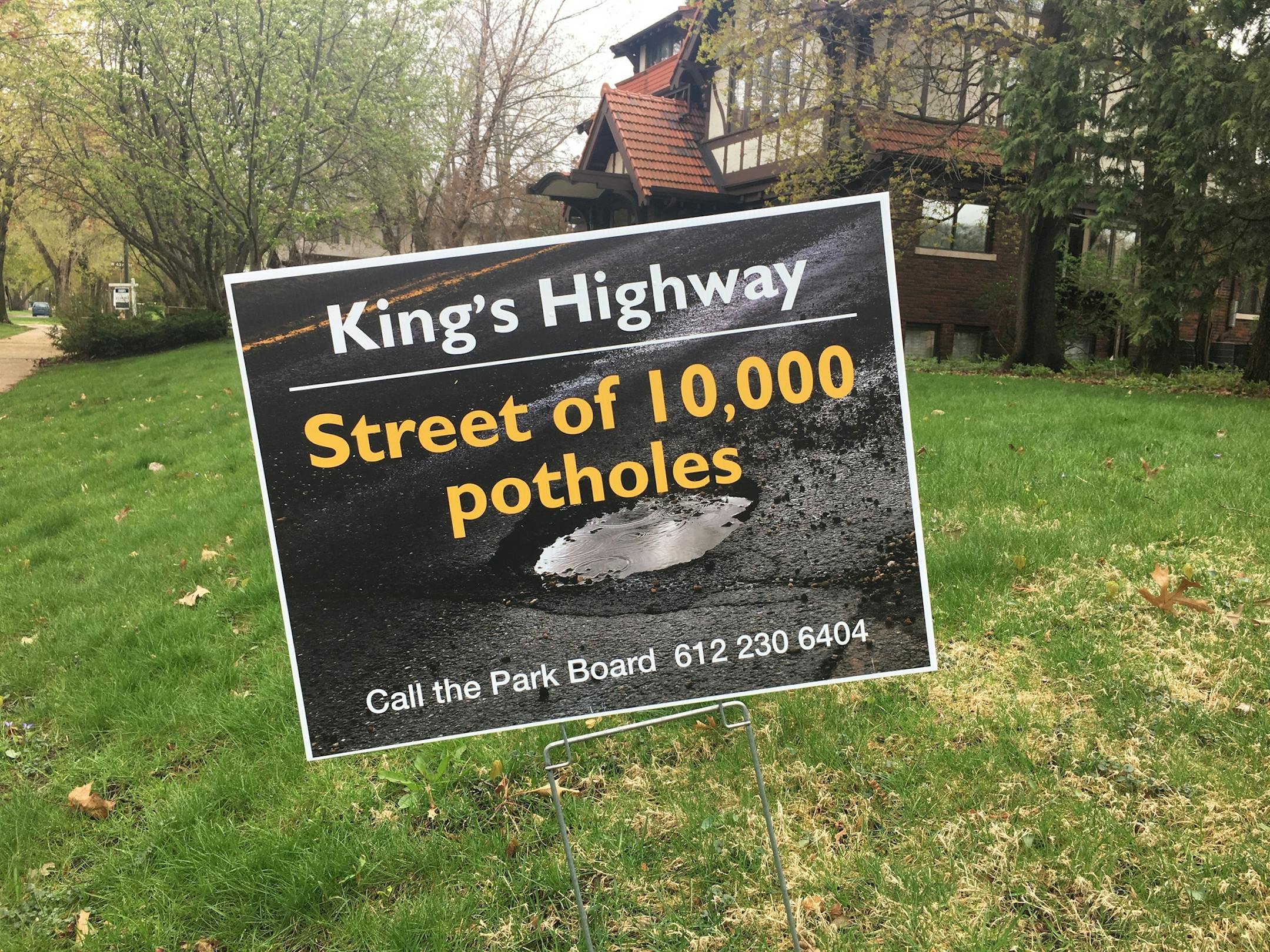 Residents have taken to the streets to push the Park Board to repave potholes in King's Highway.