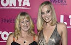 Tonya Harding, left, and Margot Robbie arrive at the Los Angeles premiere of "I, Tonya" at the Egyptian Theatre on Tuesday, Dec. 5, 2017. (Photo by Jo
