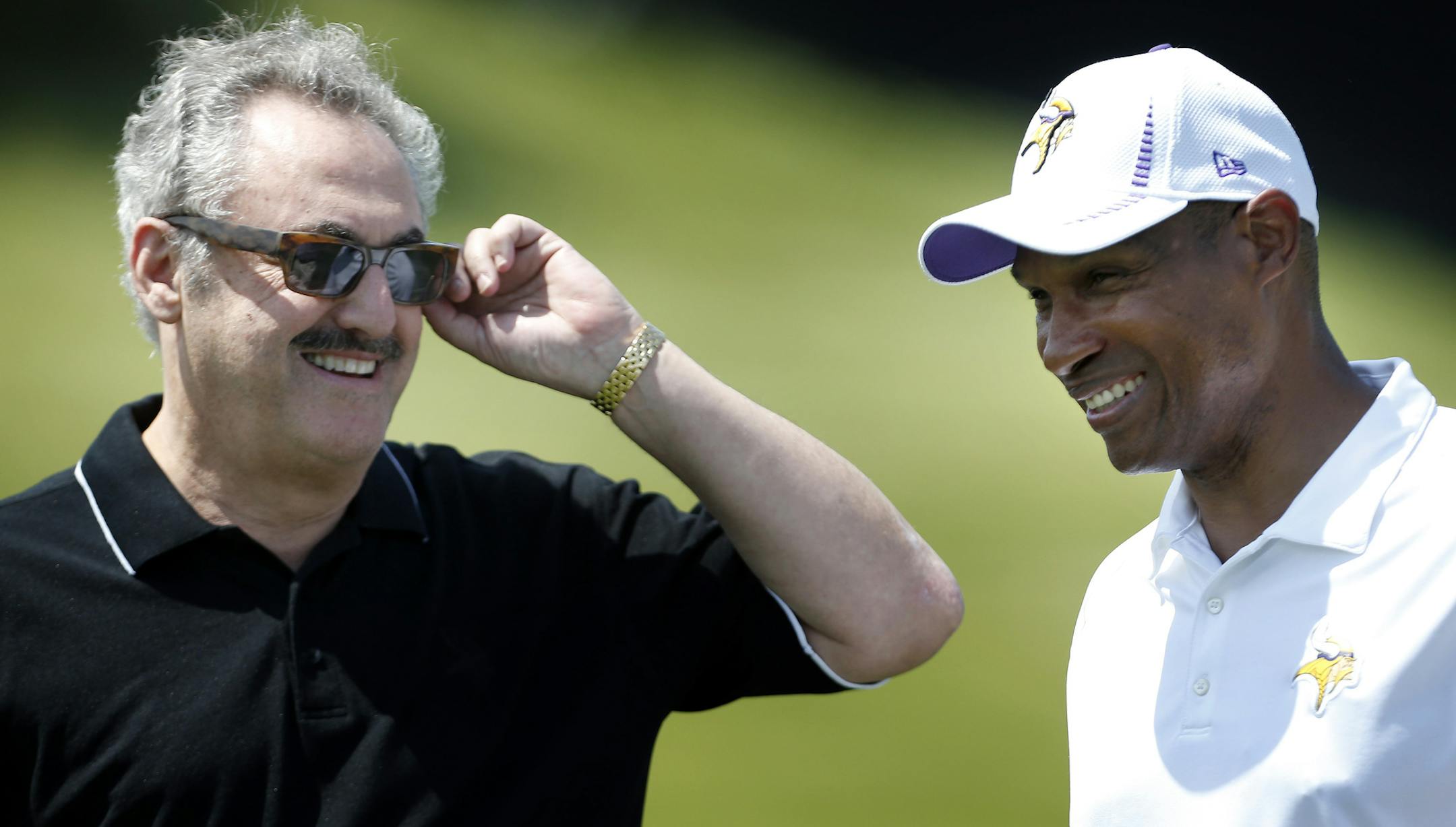 Minnesota Vikings owner Zygi Wilf and head coach Leslie Frazier.