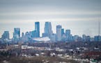 The Minneapolis skyline as seen from downtown St. Paul. ] GLEN STUBBE &#x2022; glen.stubbe@startribune.com Monday, December 3, 2018 EDS, available for