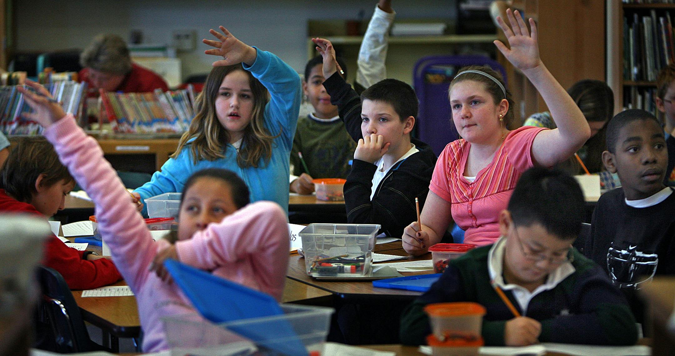 Teacher Laura Cochlin's math lesson based on breakfast cereal helped her fifth-grade students crunch numbers at Carver Elementary School in Maplewood.
