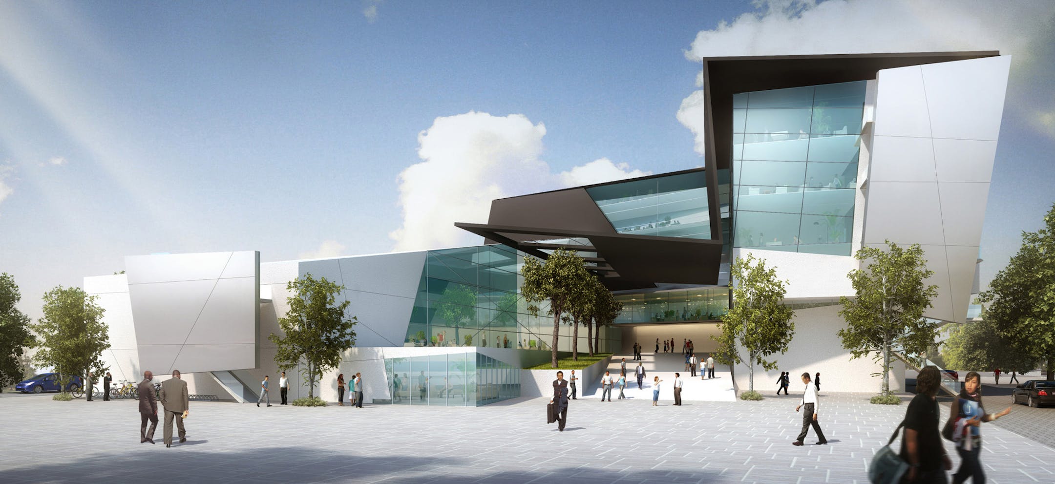 Architecture building rendering for Kenyatta University