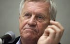 FILE - In this Sept. 2, 2014, file photo, Rep. Collin Peterson, D-Minn., listens to a question in Hot Springs, Ark. Prospects for Congress passing a n