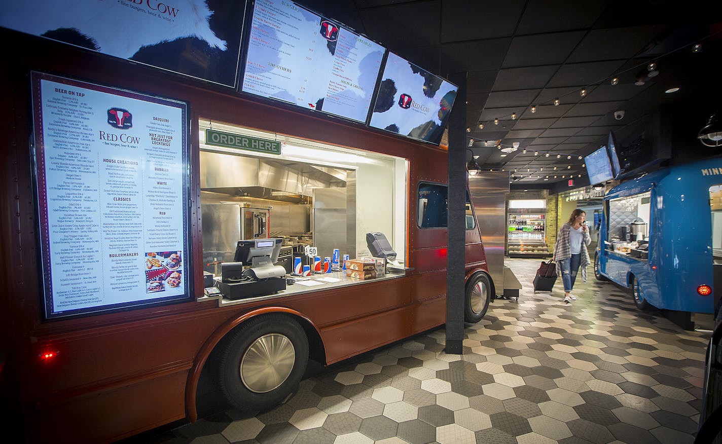 A food truck area is one of the new highlights for food at the airport, Tuesday, August 29, 2017 in Bloomington, MN. Just as the Minneapolis-St. Paul International Airport is putting the finishing touches on a major overhaul of its retail and restaurant options, it's about to embark on another wave of more eateries and shops in both terminals. ] ELIZABETH FLORES &#xef; liz.flores@startribune.com