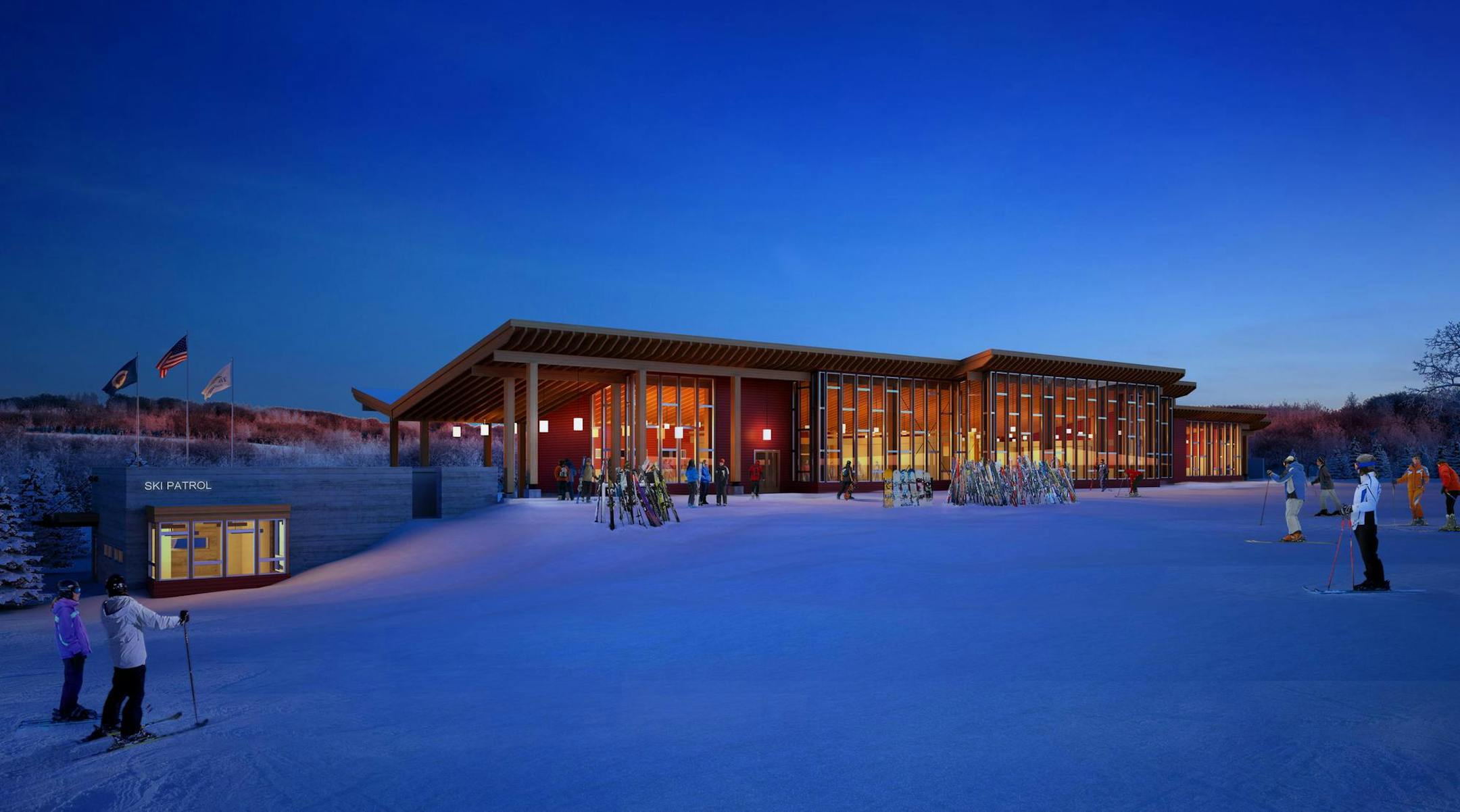 Chalet rendering, courtesy of Three Rivers Park District