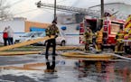 An early morning fire at Stasny's Food Market claimed the life of one male employee Thursday, April 14, 2016, in St. Paul, MN. Here, after the fire wa
