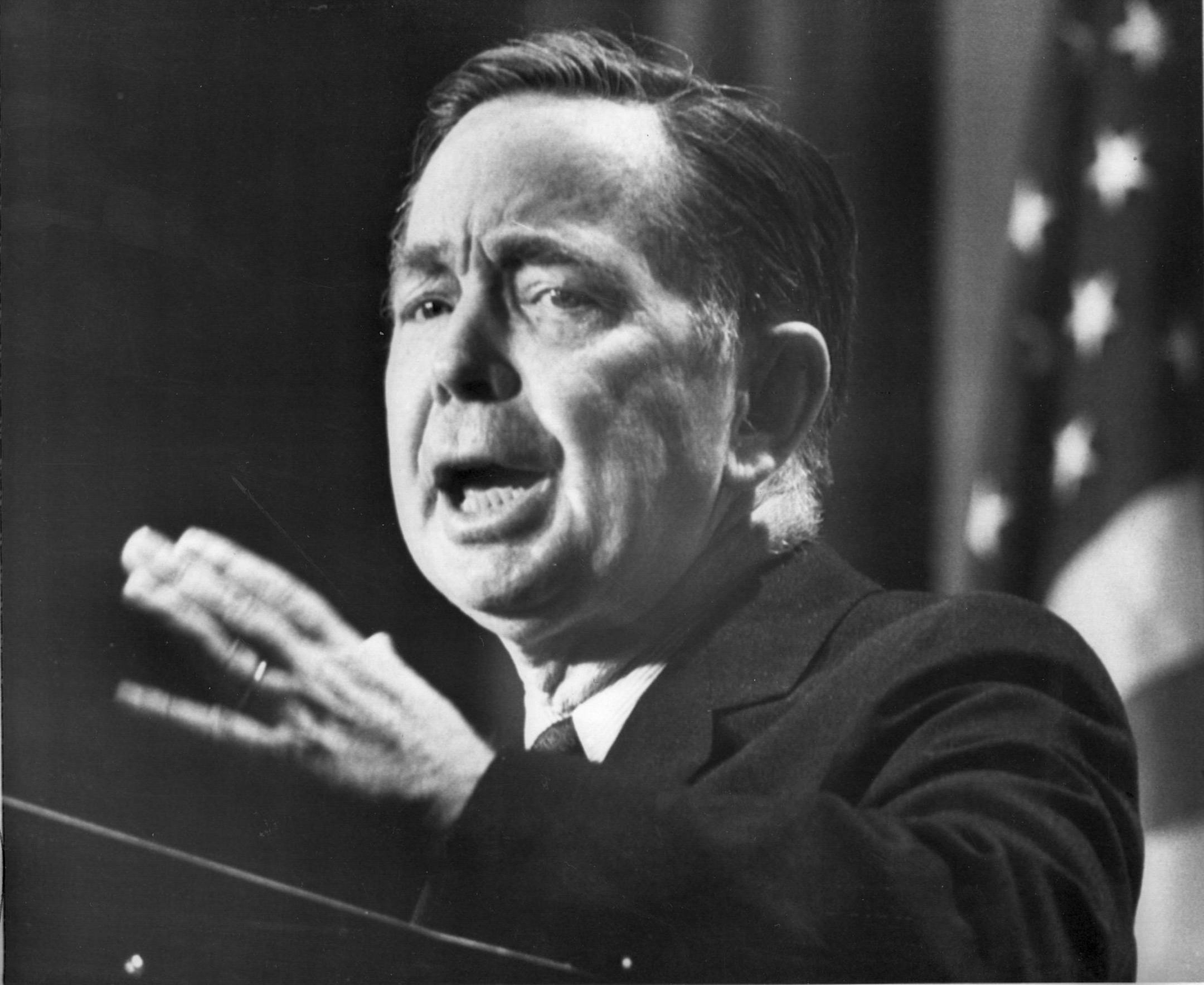Carl Albert, D-Oklahoma, is shown in this1966 AP file photo. He was US Speaker of the House from 1971-77.