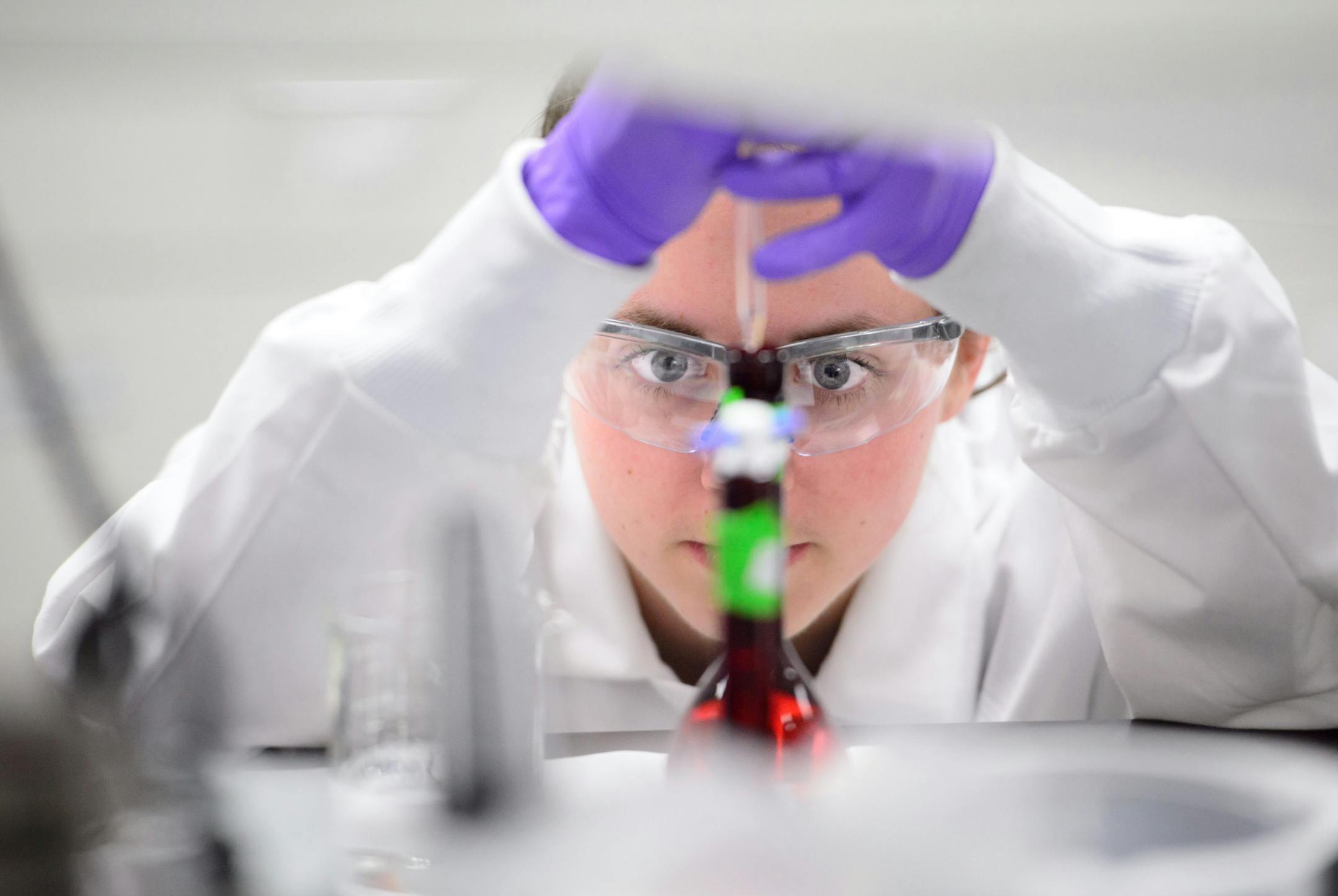 Spectranetics research and development chemist Kate Kaiser performed quality control tests on the company's Stellarex drugg coated balloon. ] GLEN STUBBE * gstubbe@startribune.com Tuesday September 15, 2015 A company called Spectranetics is opening a new medical device factory in Maple Grove to manufacture a device that Medtronic spun out to allay antitrust concerns from its Covidien acquisition. Spectranetics is a Colorado-based company, and it could have chosen to build these devices at their