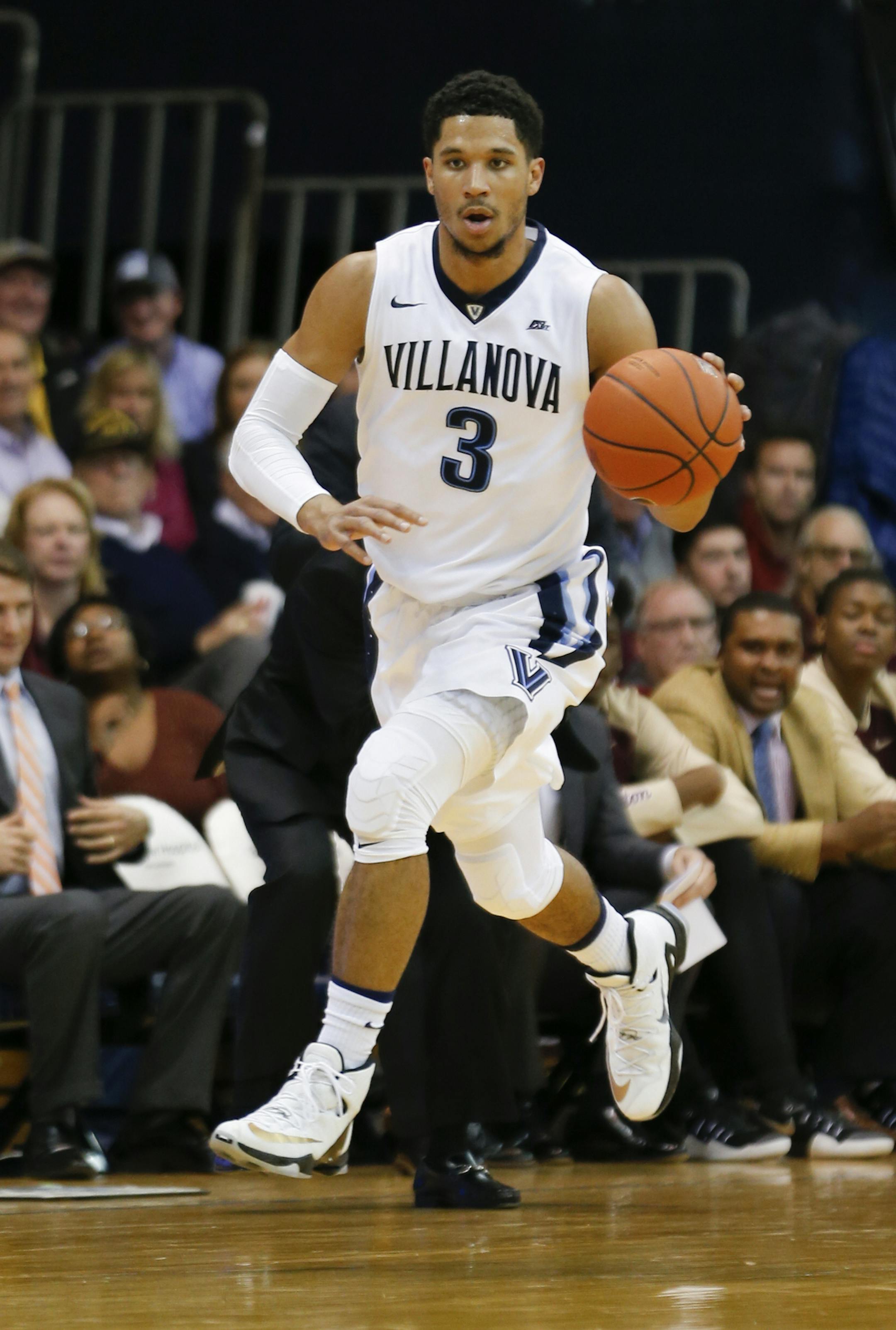 Villanova guard Josh Hart (3) in action during an NCAA college basketball game against the College of Charleston, Wednesday, Nov. 23, 2016, in Villanova, Pa. (AP Photo/Laurence Kesterson) ORG XMIT: OTKLK1