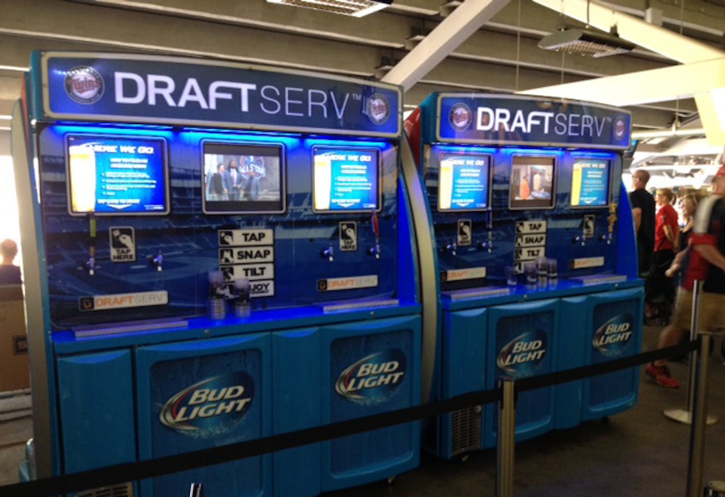 Self-serve beer machines at Target Field.