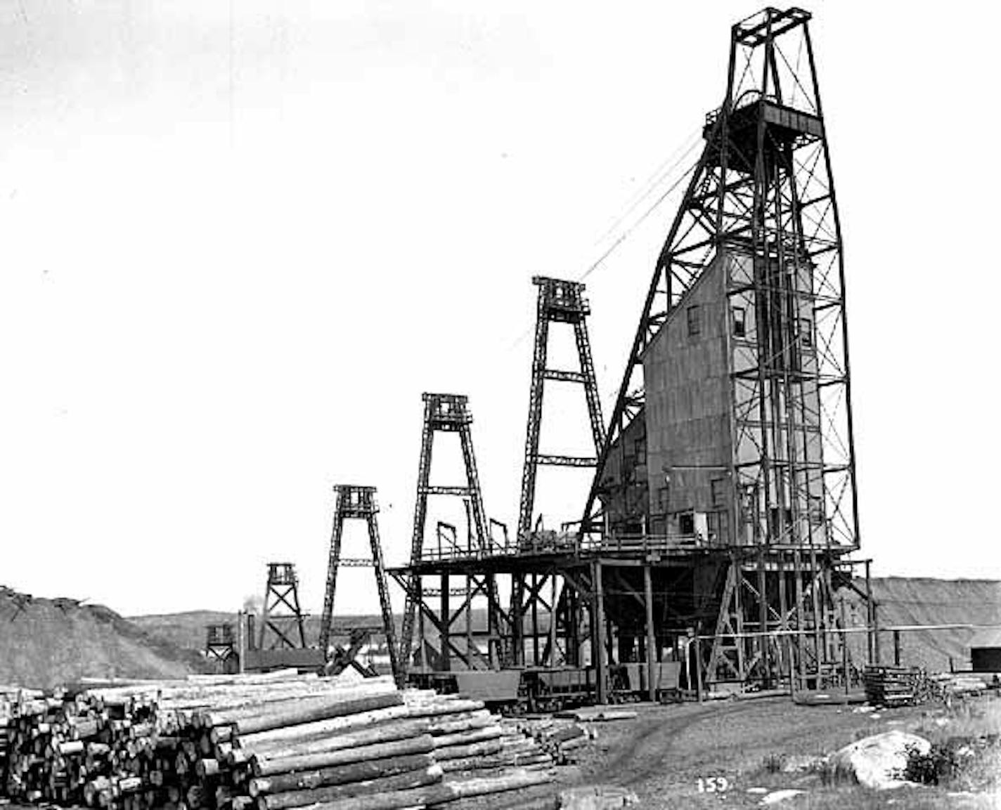 Sibley mine headframe, 1906, in Ely.