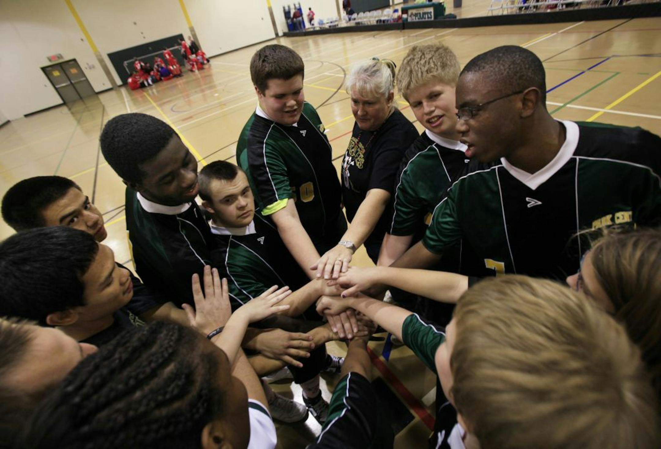 The Park Center/Maple Grove/Osseo Pirates celebrated after they defeated North Tartan 7-1 in a playoff game to get to this week's state tournament. Photo by Joel Koyama • jkoyama@startribune.com