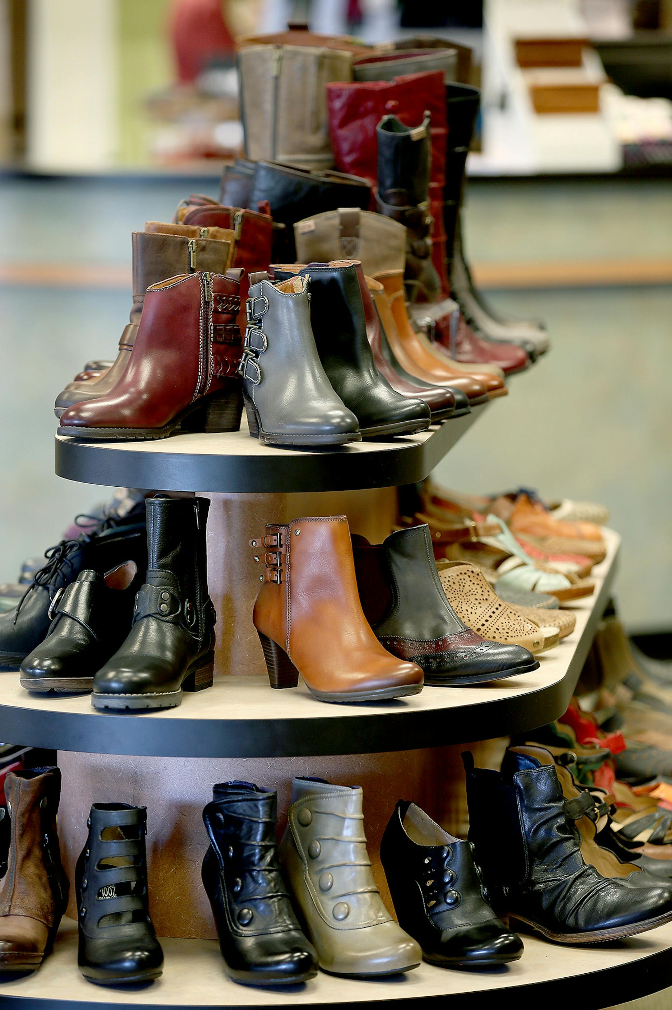 A vast selection of boots at Schuler Shoes, Wednesday, October 15, 2014 in St. Louis Park, MN. ] (ELIZABETH FLORES/STAR TRIBUNE) ELIZABETH FLORES &#x2022; eflores@startribune.com