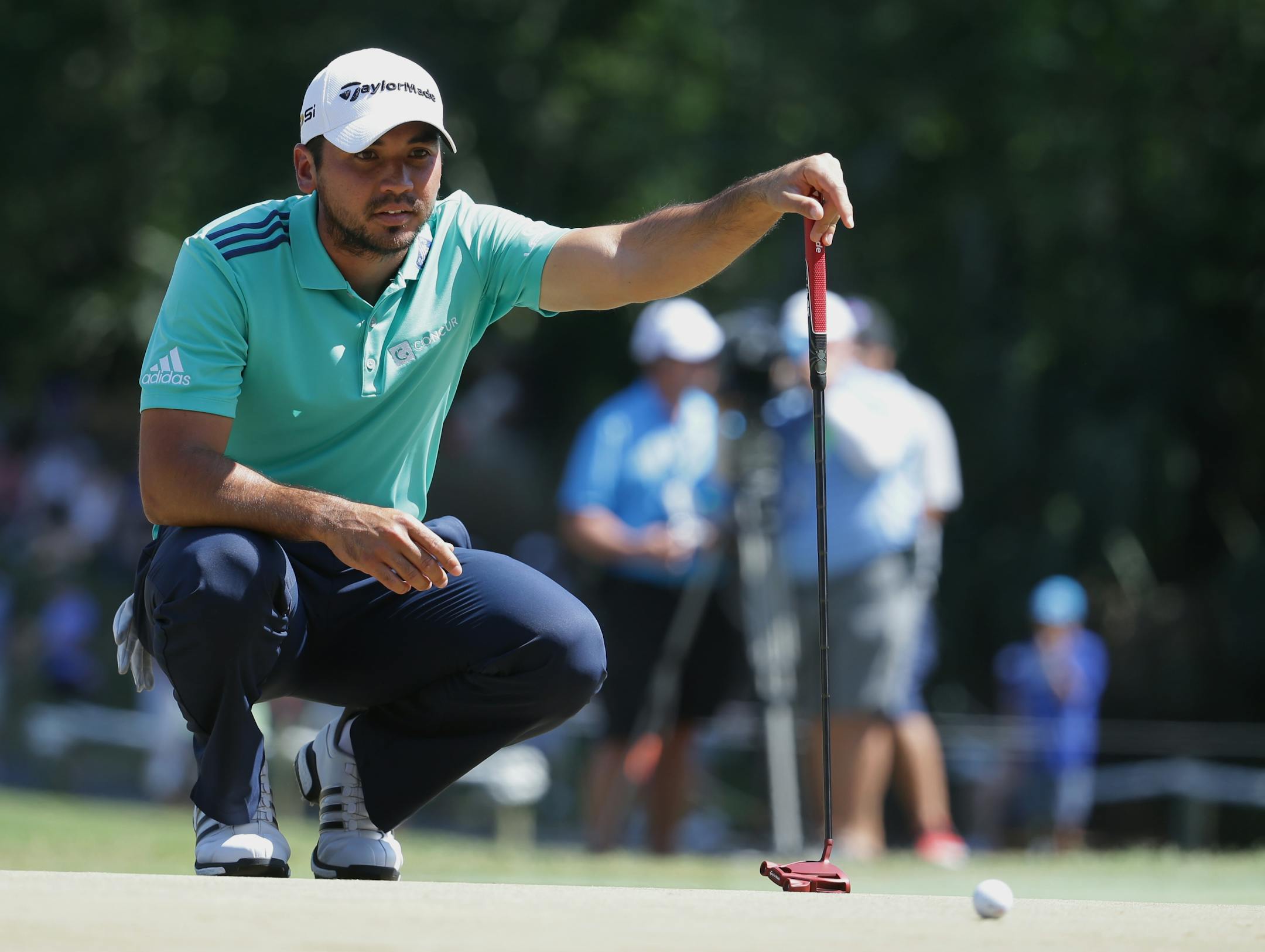 Jason Day of Australia, looked at his shot on the sixth green during the third round of The Players Championship. Day shot a 1-over 73 and kept his four-stroke lead.