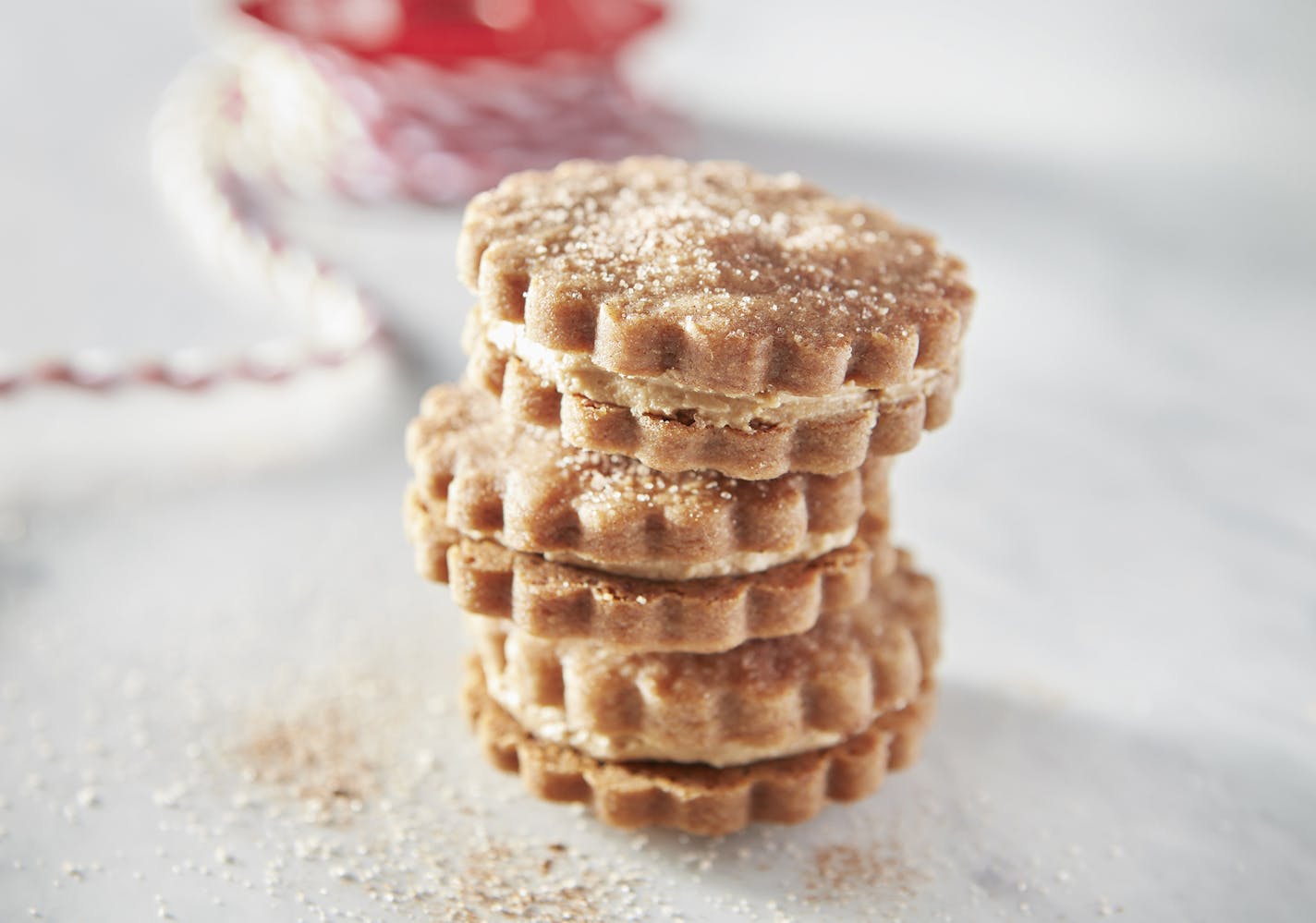 Photo: Dennis Becker; Styling: Lee Svitak Dean and Lisa Golden Schroeder Cinnamon Cookie Butter Sandwich Cookies by Annette Gustafson