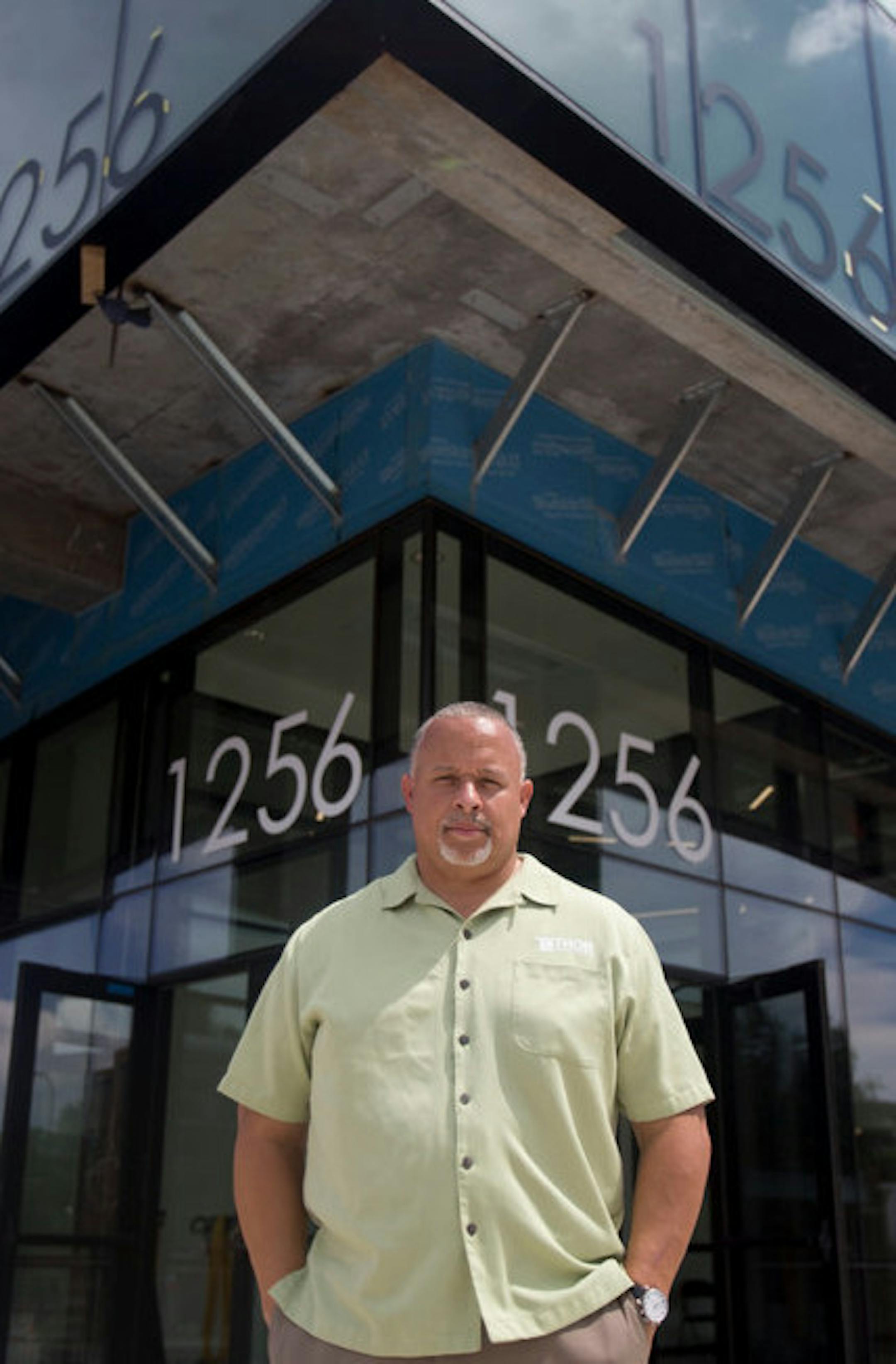 Thor CEO Ravi Norman in June at the nearly completed Thor headquarters and business accelerator complex that also will house minority-business counselor-financier MEDA, and other businesses, PHOTO:Alex.Korman@startribune.com