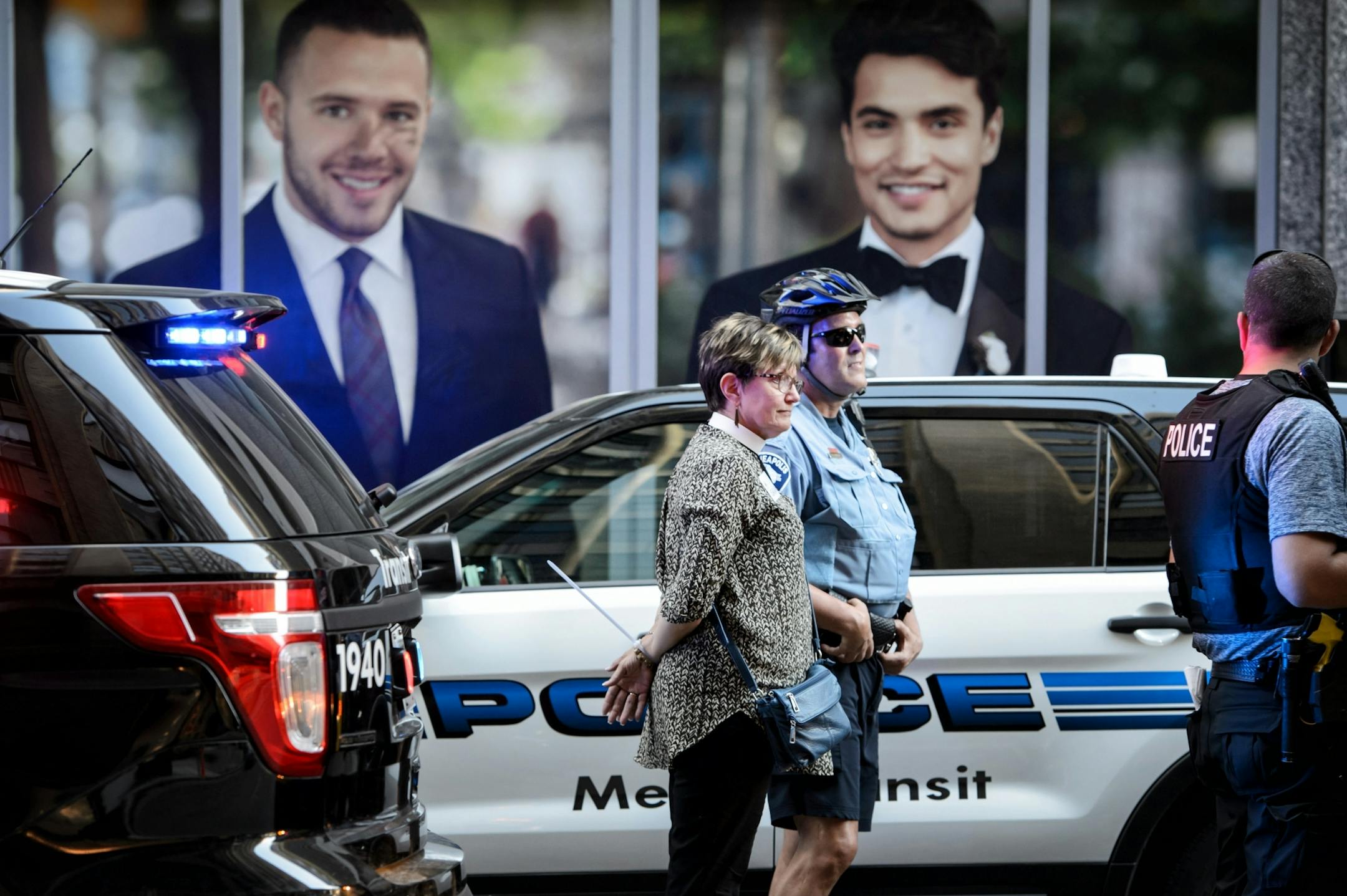 Rev. Laurie Eaton of ISAIAH was arrested. Protest for Philando Castile started at Minneapolis Convention Center, where the biennial convention of the American Federation of Teachers was being held. Many teachers joined the march through downtown Minneapolis and ending on Nicollet Mall where 21 teachers were arrested.