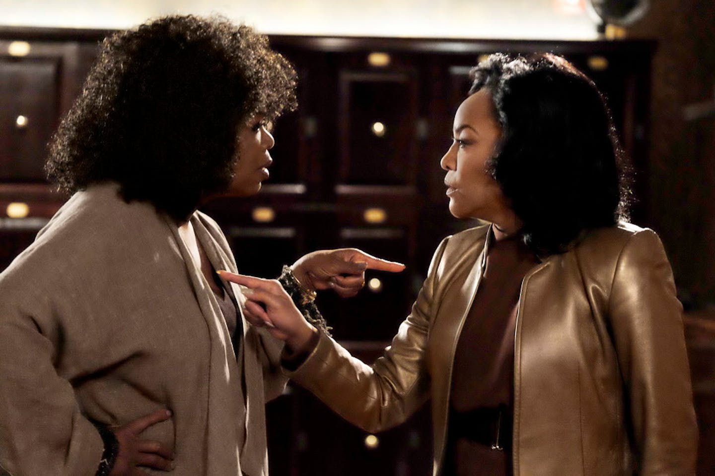 Oprah Winfrey as Mavis McCready and Lynn Whitfield as Lady Mae Greenleaf in the new OWN series "Greenleaf."