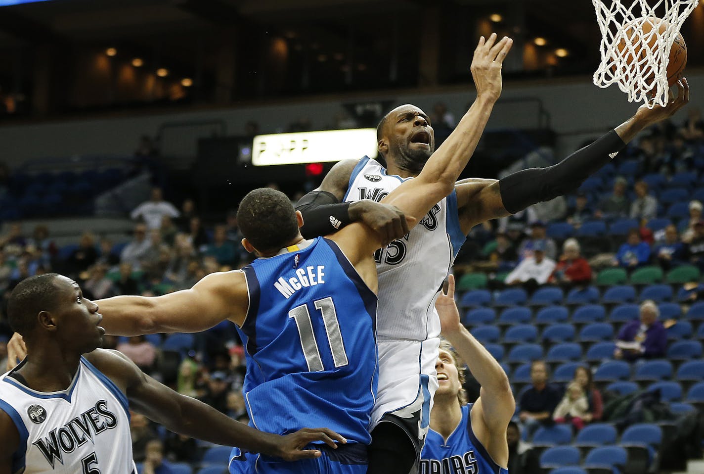 Wolves forward/guard Shabazz Muhammad has averaged 15.4 points on 53.9 percent shooting in his past five games.