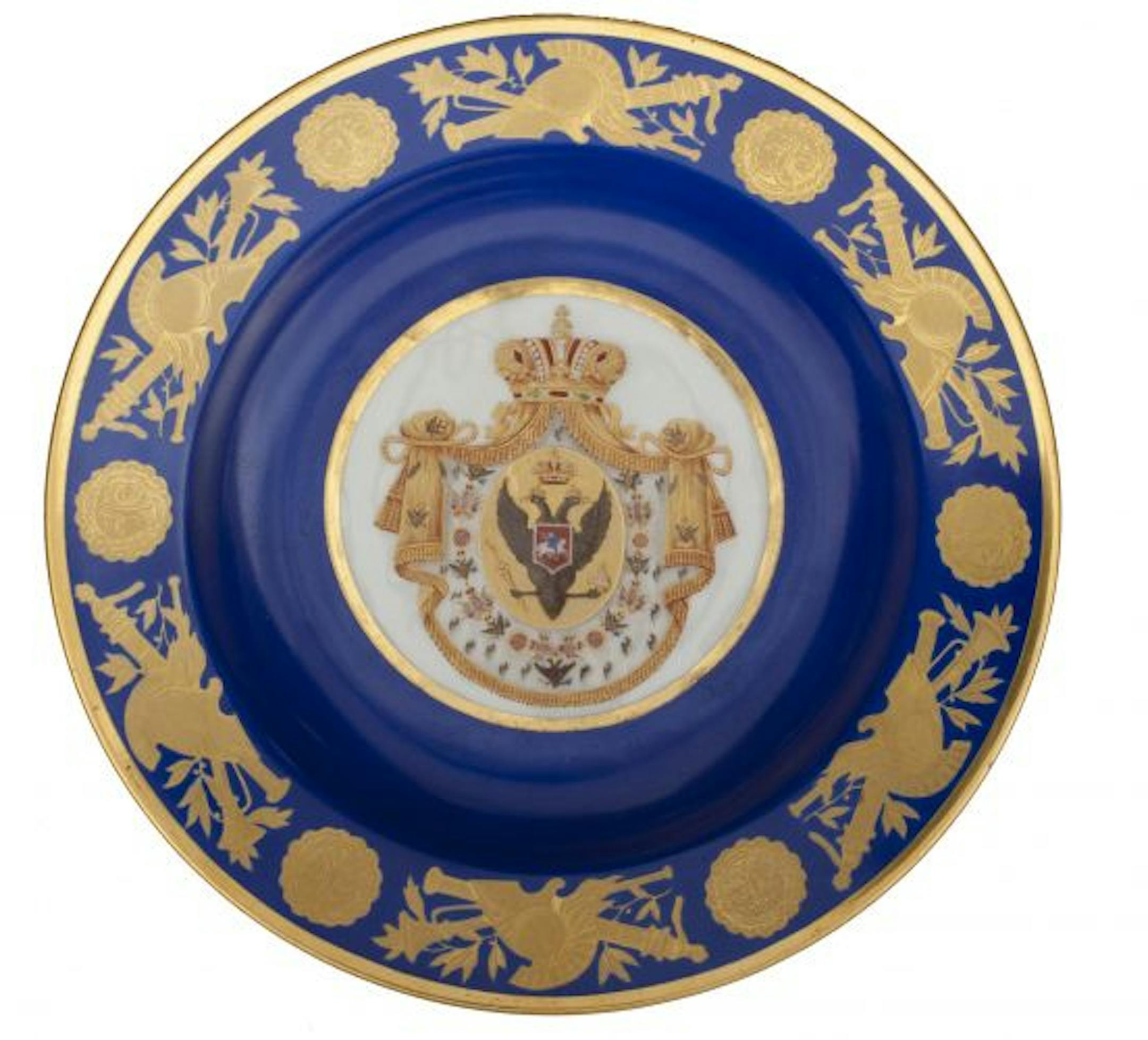 A soup plate from the coronation service of Nicholas I.
