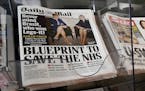 Newspapers are seen displayed for sale in London, Tuesday, March 28, 2017. The British tabloid the Daily Mail has been denied media credentials to cov