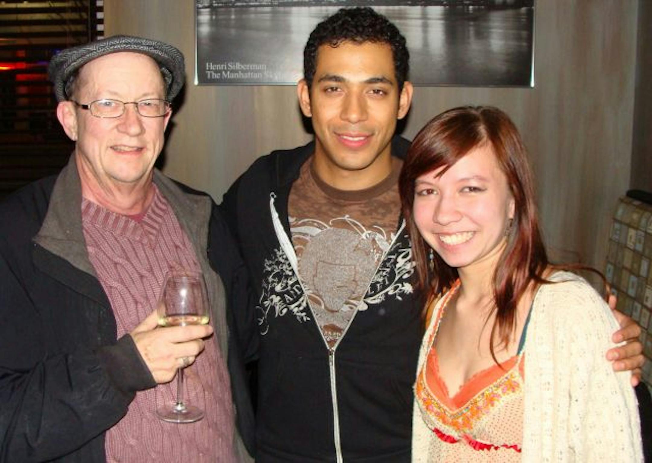 Ethan Boatner, editor of Lavender, Justin Johnston (Angel), and Tatiana Craine, student at Macalester College