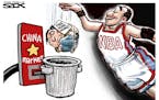 Sack cartoon: The NBA and China